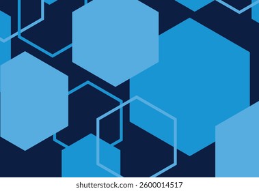 abstract blue background with cubes. Minimal geometric design. Vector illustration.
