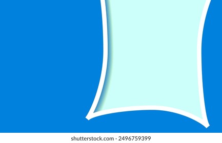 Abstract blue background, Blue curve design smooth shape by white border lines. Blue frames Background. quoted design template. Modern Clean Blue Document Template. Stylized Page with Wavy Edges
