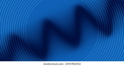 Abstract blue background ,Blue curve design smooth shape by blue color with blurred lines. vektor