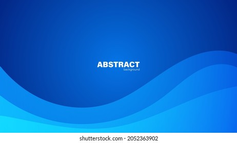 Abstract blue background and curve shape, background with copy space for design, vector.