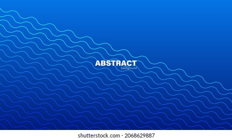 Abstract blue background and curve shape, background with copy space for design, vector. wave background.