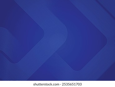 Ein abstrakter blauer Hintergrund mit einem gekrümmten Linienmuster zeigt fließende, durchgehende Linien, die dem Design Tiefe und Eleganz verleihen.