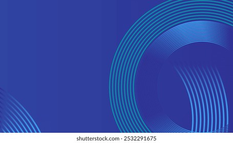 Abstrakter blauer Hintergrund mit gekrümmten Linien und Farbverlauf für moderne Designprojekte