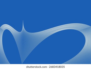 Abstract blue background with curved lines