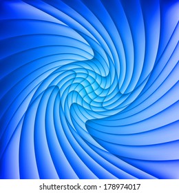 Abstract blue background of curved overlapping layers