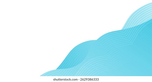 Abstract blue background with curved wave elements and fine line details. Ideal for websites, presentations, and branding materials.