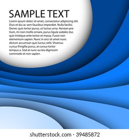 Abstract blue background with custom text