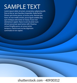 Abstract blue background with custom text