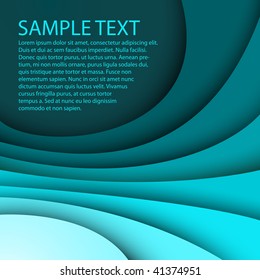 Abstract blue background with custom text