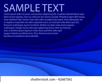 Abstract blue background with custom text