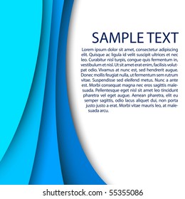 Abstract blue background with custom text copy space