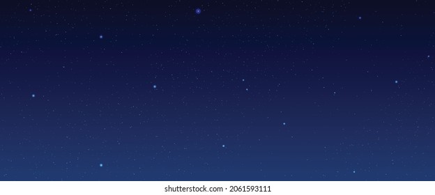 Abstract blue background with dark night sky and stars.