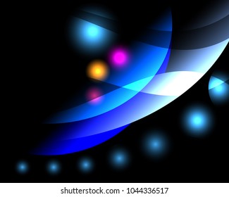Abstract blue background. Dark blue vector abstract background. Modern science background. 