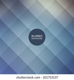 Abstract Blue Background Design with Blurred Image and Squares Pattern