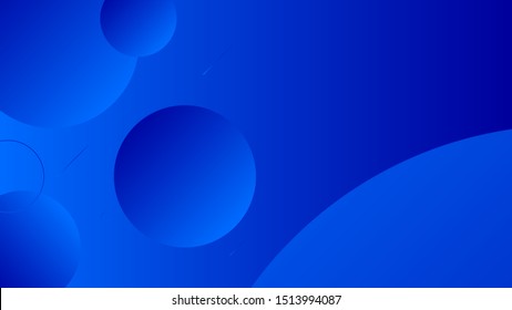 Abstract blue background design. Geometric circles and light effect