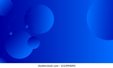 Abstract blue background design. Geometric circles and light effect