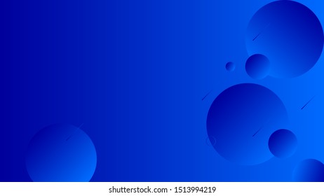 Abstract blue background design. Geometric circles and light effect