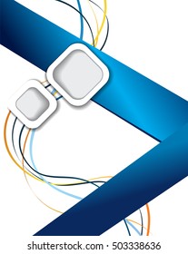 Abstract blue background. Design layout template