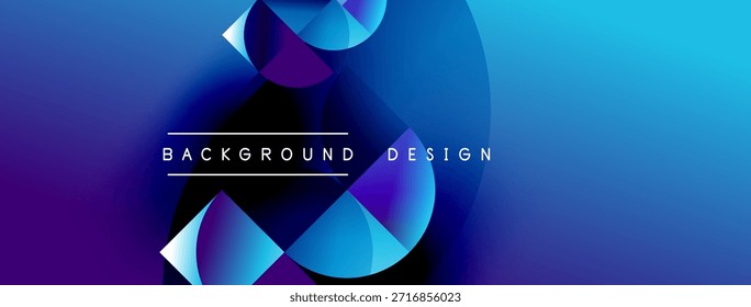 Abstractas diseño de fondo azul. Las Formas superpuestas crean un efecto visual dinámico. Los colores degradados proporcionan profundidad, estética moderna.