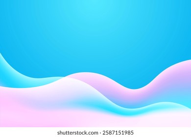 abstract blue background design with shiny waves