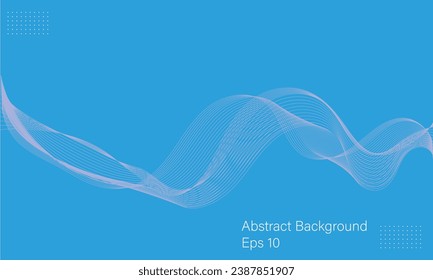 Abstract blue background design . Vector horizontal template for digital lux business banner, contemporary formal invitation, luxury voucher, landing page, presentation