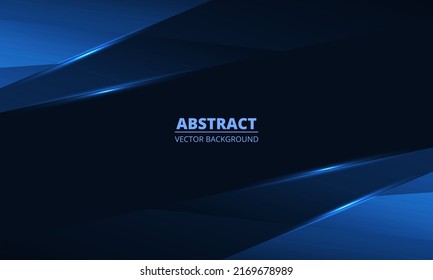Abstract blue background with diagonal dynamic geometric glowing lines. Modern trandy abstract blue background for brochure, banner, business, corporate, cover or poster. Vector illustration