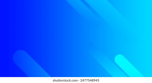 Abstract blue background with diagonal lines. Dynamic shapes composition. Vector illustration