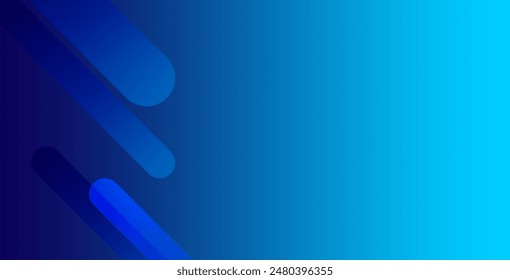 Abstract blue background with diagonal lines. Dynamic shapes composition. Vector illustration