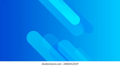 Abstract blue background with diagonal lines. Dynamic shapes composition. Vector illustration