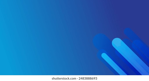 Abstract blue background with diagonal lines. Dynamic shapes composition. Vector illustration