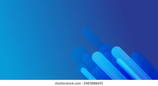 Abstract blue background with diagonal lines. Dynamic shapes composition. Vector illustration