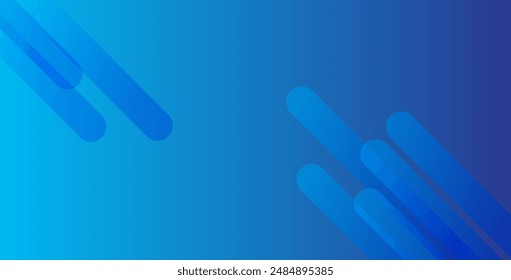 Abstract blue background with diagonal lines. Dynamic shapes composition. Vector illustration