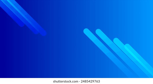 Abstract blue background with diagonal lines. Dynamic shapes composition. Vector illustration