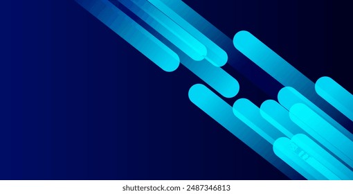 Fondo azul Abstractas con líneas diagonales. Composición de Formas dinámicas. Ilustración vectorial