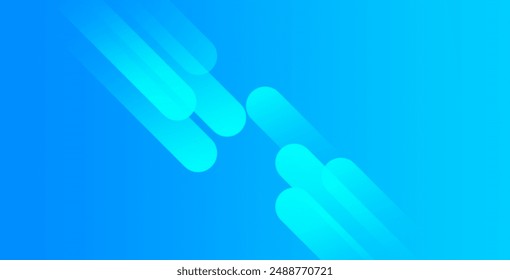 Abstract blue background with diagonal lines. Dynamic shapes composition. Vector illustration