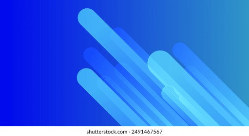 Abstract blue background with diagonal lines. Dynamic shapes composition. Vector illustration