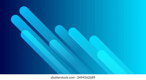 Fondo azul Abstractas con líneas diagonales. Composición de Formas dinámicas. Ilustración vectorial