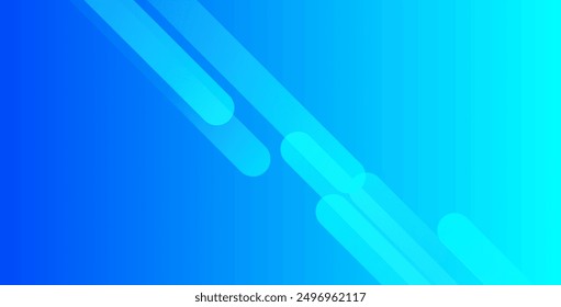 Abstrakter blauer Hintergrund mit diagonalen Linien. Dynamische Formenzusammensetzung. Vektorgrafik