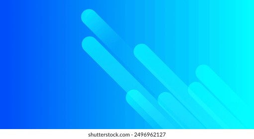 Abstract blue background with diagonal lines. Dynamic shapes composition. Vector illustration