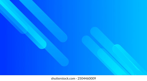 Abstract blue background with diagonal lines. Dynamic shapes composition. Vector illustration