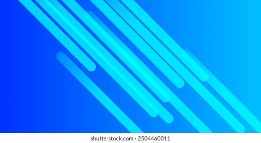 Abstract blue background with diagonal lines. Dynamic shapes composition. Vector illustration