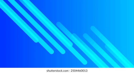 Abstract blue background with diagonal lines. Dynamic shapes composition. Vector illustration