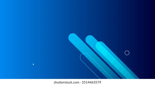 Fundo azul abstrato com linhas diagonais. Composição de formas dinâmicas, plano de fundo geométrico azul com cor de gradiente. Ilustração vetorial