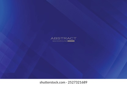 Abstrakter blauer Hintergrund mit diagonalen Linien. Dynamische Formenzusammensetzung. Vektorgrafik