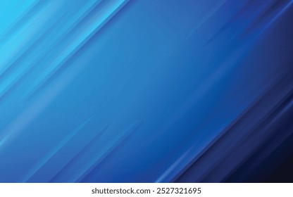 Fundo azul abstrato com linhas diagonais. Composição de formas dinâmicas. Ilustração vetorial