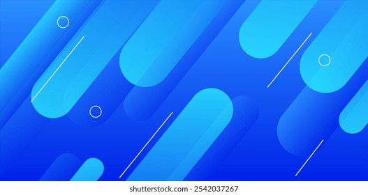 Abstractas fondo azul con líneas diagonales. Composición de Formas dinámicas, Aqua, agua, Ilustración vectorial 