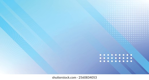 Abstract blue background with diagonal lines. Dynamic shapes composition. Vector illustration