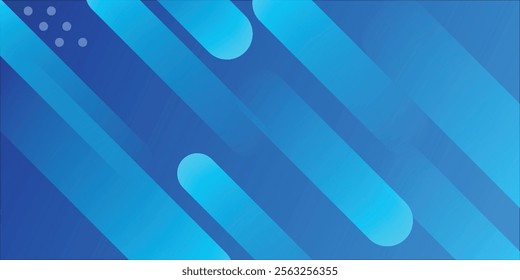 Abstract blue background with diagonal lines. Dynamic shapes composition. Vector illustration