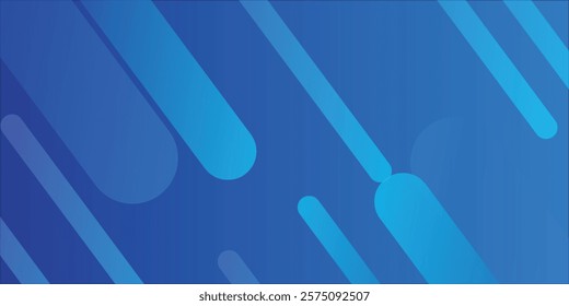 Abstract blue background with diagonal lines. Dynamic shapes composition art