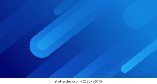 Abstract blue background with diagonal lines. Dynamic shapes composition. Vector illustration